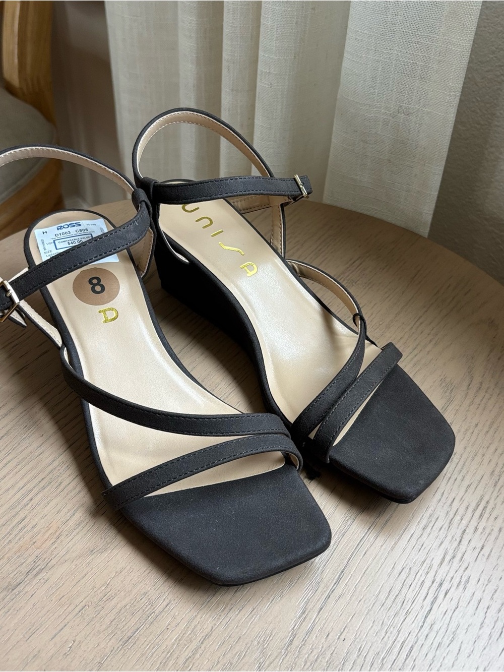 Unisa Chocolate Brown Strappy Wedge Sandals